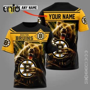 Custom Name Boston Bruins Logo Hockey Sports Apparels Hoodie 3D