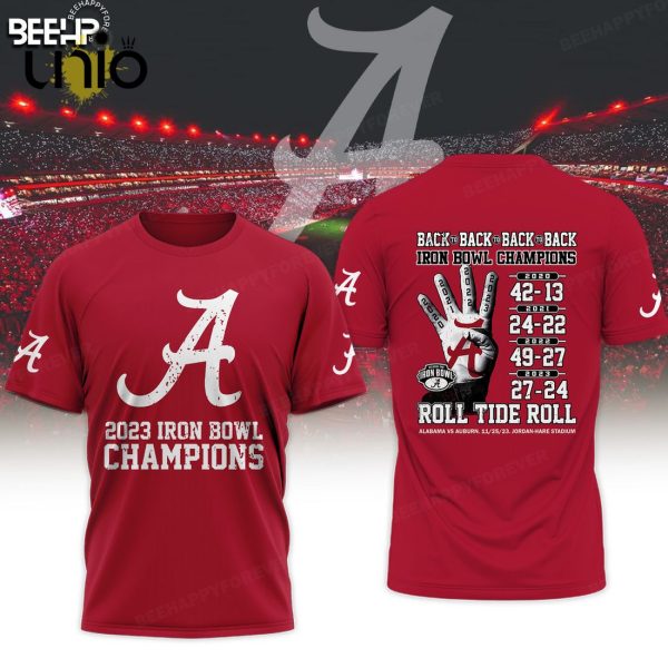 Alabama Crimson Tide Iron Bowl 2023 Champions Sports Red Hoodie 3D