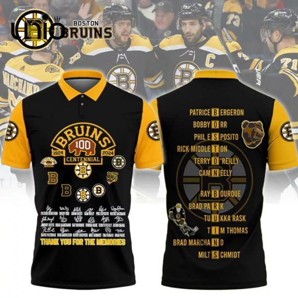 Boston Bruins Celebrating 100 Years Of Boston Bruins Black Hockey Hoodie 3D
