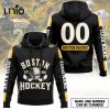 Boston Bruins Custom Name Luxury Hockey Yellow Apparels Hoodie 3D
