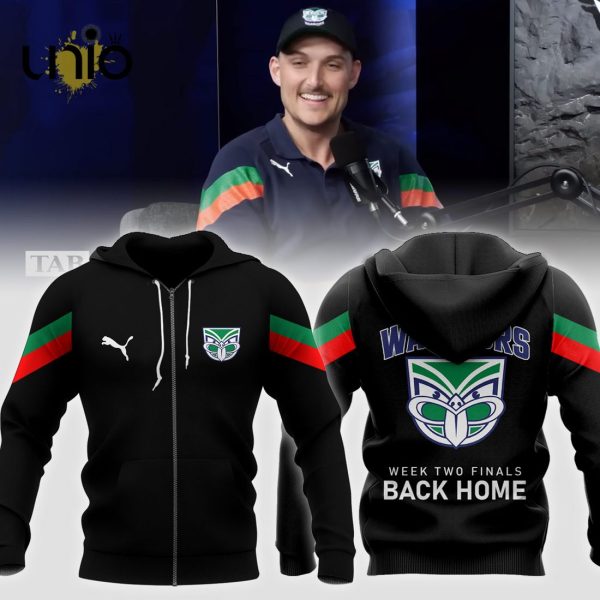 Limited New Zealand Warriors Week Two Finals Back Home Black Hoodie, Jogger, Cap