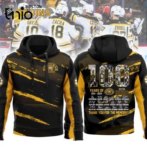 Memories Boston Bruins 100 Years Of Boston Bruins Hockey Black Shirt Hoodie 3D
