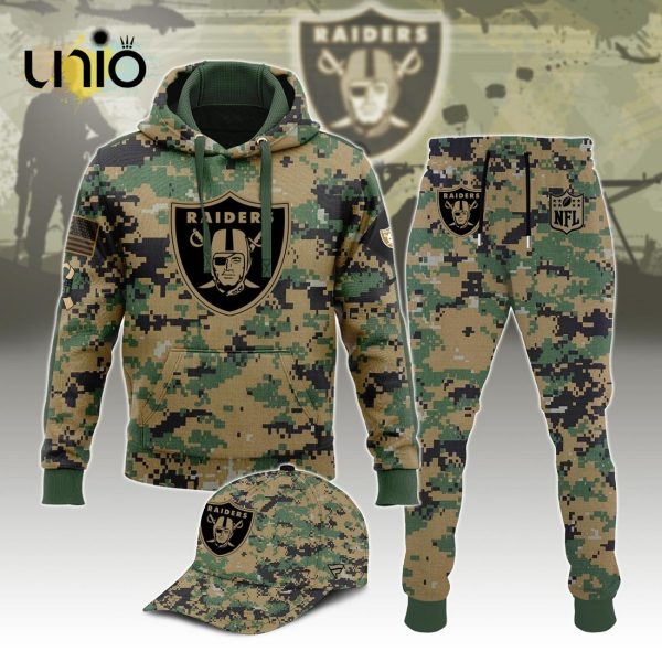 NFL Las Vegas Raiders Salute To Service For Veterans Hoodie, Jogger, Cap Limited Edition