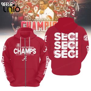 Alabama Crimson Tide 2023 SEC Red Football Conference Champions Hoodie 3D