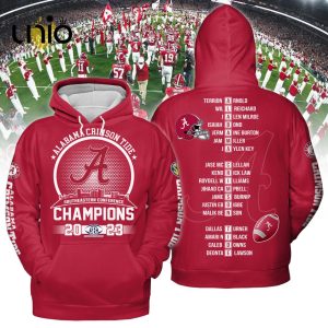 SEC Football 2023 Conference Alabama Crimson Tide Champions Red Hoodie 3D
