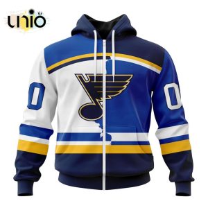 NHL St. Louis Blues Personalize 2024 Home Mix Away Kits Hoodie 3D