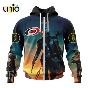 NHL Carolina Hurricanes Special Star Wars The Mandalorian Design Hoodie 3D