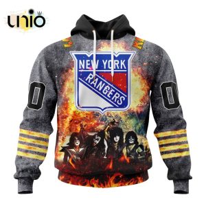 NHL New York Rangers Special Mix KISS Band Design Hoodie 3D