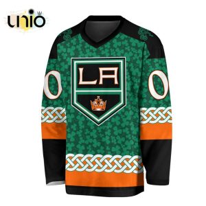 Custom NHL Los Angeles Kings Special St.Patrick’s Day Design Vneck Long Sleeve