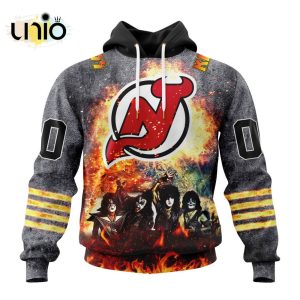 NHL New Jersey Devils Special Mix KISS Band Design Hoodie 3D