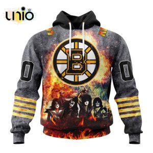 NHL Boston Bruins Special Mix KISS Band Design Hoodie 3D