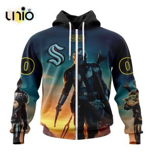 NHL Seattle Kraken Special Star Wars The Mandalorian Design Hoodie 3D