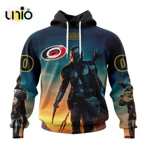 NHL Carolina Hurricanes Special Star Wars The Mandalorian Design Hoodie 3D