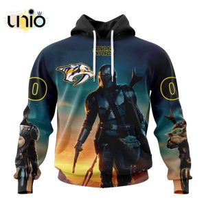 NHL Nashville Predators Special Star Wars The Mandalorian Design Hoodie 3D