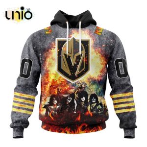 NHL Vegas Golden Knights Special Mix KISS Band Design Hoodie 3D