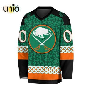 Custom NHL Buffalo Sabres Special St.Patrick’s Day Design Vneck Long Sleeve