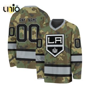 Custom NHL Los Angeles Kings Special Camo Design V-neck Long Sleeve