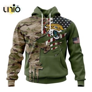 Custom NFL Jacksonville Jaguars Special Camo Design For Veterans Day Hoodie 3D