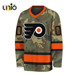 Custom NHL Philadelphia Flyers Special Camo Design V-neck Long Sleeve