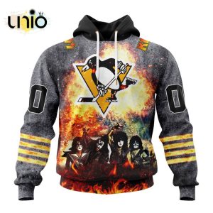 NHL Pittsburgh Penguins Special Mix KISS Band Design Hoodie 3D