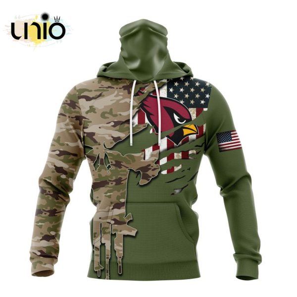 Custom NFL Arizona Cardinals Special Camo Design For Veterans Day Hoodie 3D