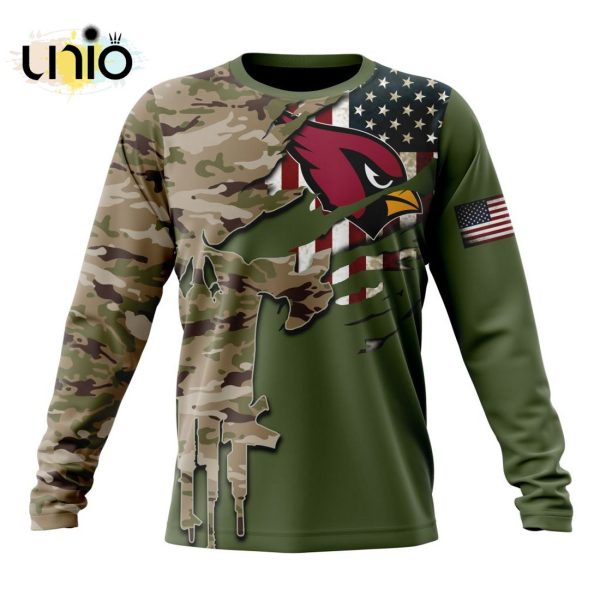 Custom NFL Arizona Cardinals Special Camo Design For Veterans Day Hoodie 3D