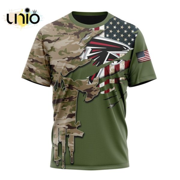 Custom NFL Atlanta Falcons Special Camo Design For Veterans Day Hoodie 3D