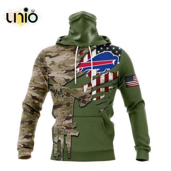 Custom NFL Buffalo Bills Special Camo Design For Veterans Day Hoodie 3D