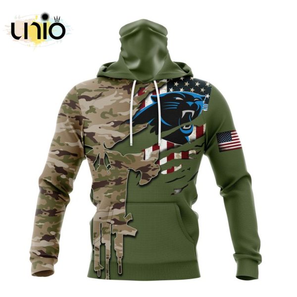 Custom NFL Carolina Panthers Special Camo Design For Veterans Day Hoodie 3D