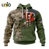 Custom NFL Cleveland Browns Special Camo Design For Veterans Day Hoodie 3D