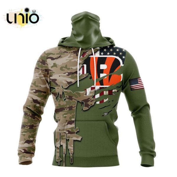 Custom NFL Cincinnati Bengals Special Camo Design For Veterans Day Hoodie 3D