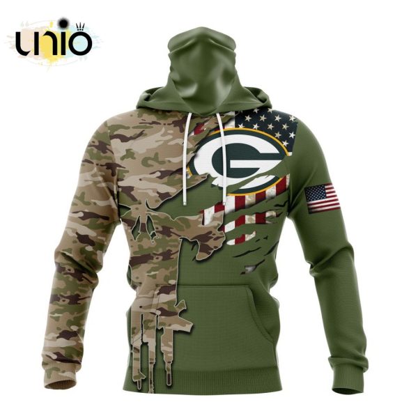 Custom NFL Green Bay Packers Special Camo Design For Veterans Day Hoodie 3D