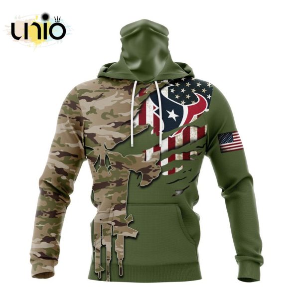 Custom NFL Houston Texans Special Camo Design For Veterans Day Hoodie 3D