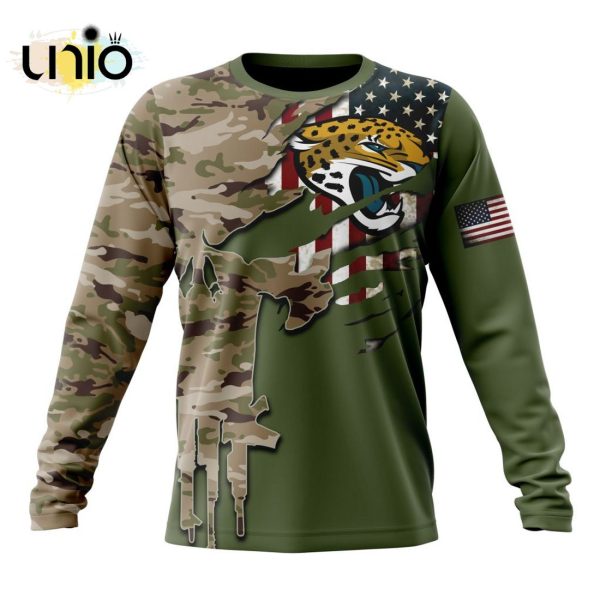 Custom NFL Jacksonville Jaguars Special Camo Design For Veterans Day Hoodie 3D