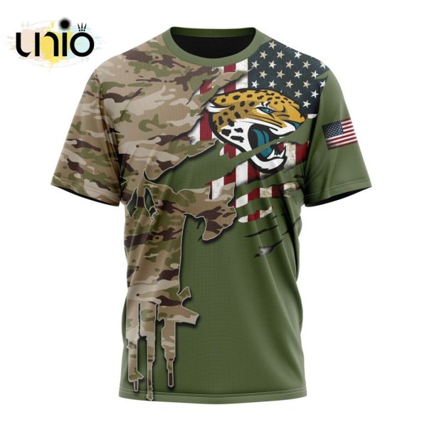 Custom NFL Jacksonville Jaguars Special Camo Design For Veterans Day Hoodie 3D