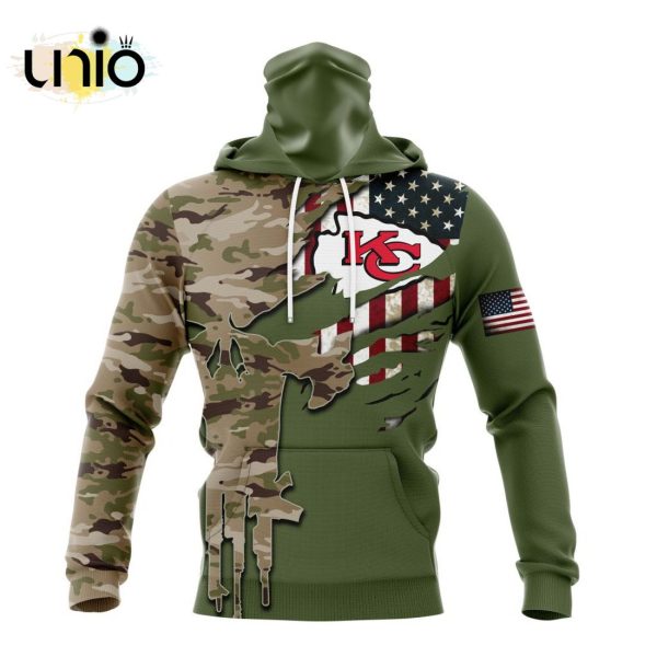 Custom NFL Kansas City Chiefs Special Camo Design For Veterans Day Hoodie 3D