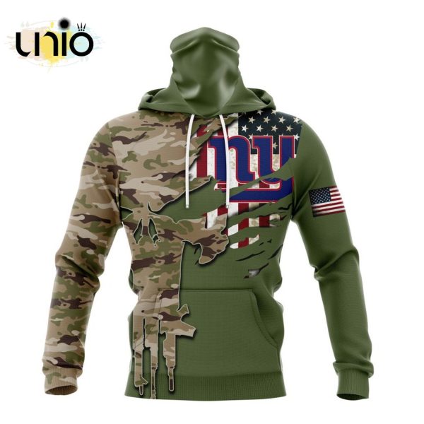 Custom NFL New York Giants Special Camo Design For Veterans Day Hoodie 3D