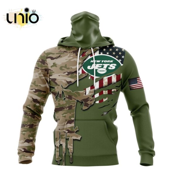 Custom NFL New York Jets Special Camo Design For Veterans Day Hoodie 3D