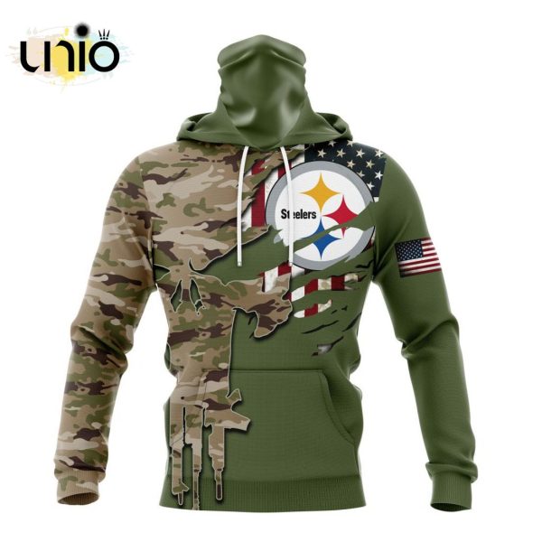 Custom NFL Pittsburgh Steelers Special Camo Design For Veterans Day Hoodie 3D