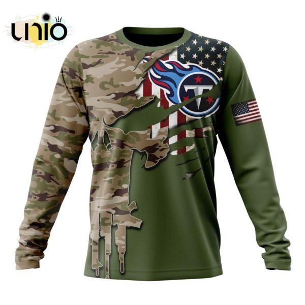 Custom NFL Tennessee Titans Special Camo Design For Veterans Day Hoodie 3D