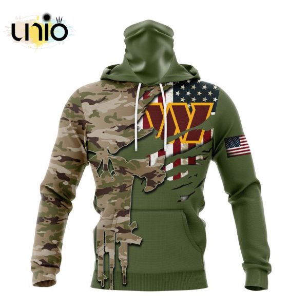 Custom NFL Washington Commanders Special Camo Design For Veterans Day Hoodie 3D