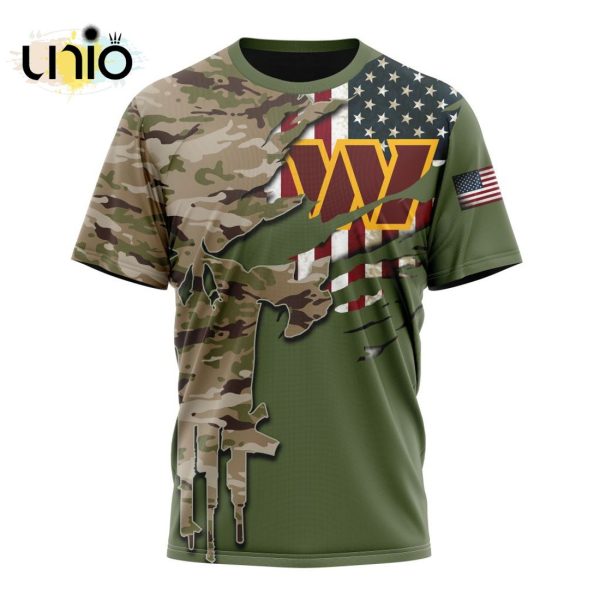 Custom NFL Washington Commanders Special Camo Design For Veterans Day Hoodie 3D