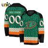 Custom NHL Anaheim Ducks Special Pink V-neck Long Sleeve