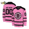 Custom NHL Boston Bruins Special St.Patrick’s Day Design Vneck Long Sleeve