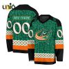 Custom NHL Philadelphia Flyers Special St.Patrick’s Day Design Vneck Long Sleeve