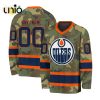 Custom NHL Edmonton Oilers Special Pink V-neck Long Sleeve