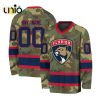 Custom NHL Florida Panthers Special Pink V-neck Long Sleeve