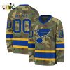 Custom NHL St. Louis Blues Special Pink V-neck Long Sleeve