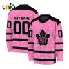 Custom NHL Toronto Maple Leafs Special St.Patrick’s Day Design Vneck Long Sleeve