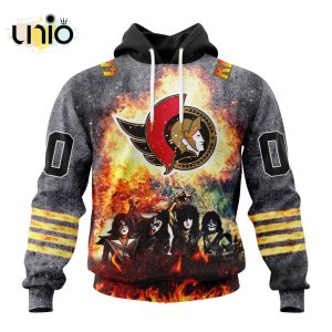 NHL Ottawa Senators Special Mix KISS Band Design Hoodie 3D